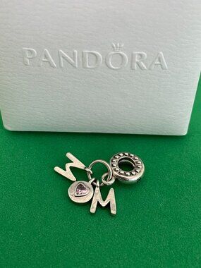 Pandora Mom Letters Dangle Charm Sterling silver Charm